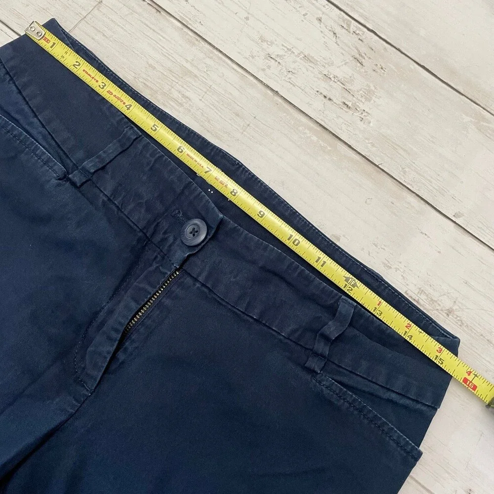 Women’s Blue Navy Anne Taylor LOFT Trousers Slacks Pants Size 4 Curvy Crop